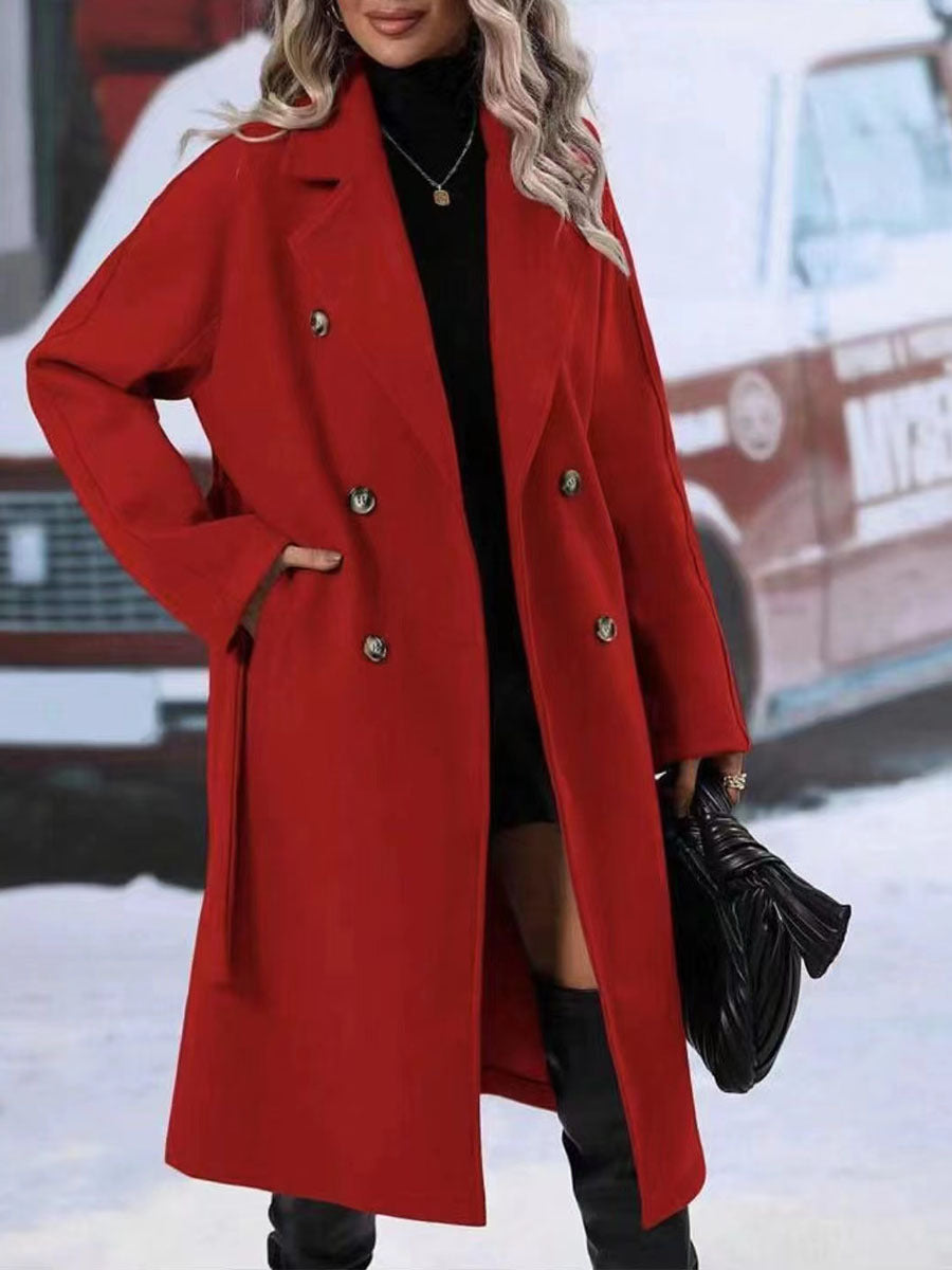 Lapel Trench Coat With Belt