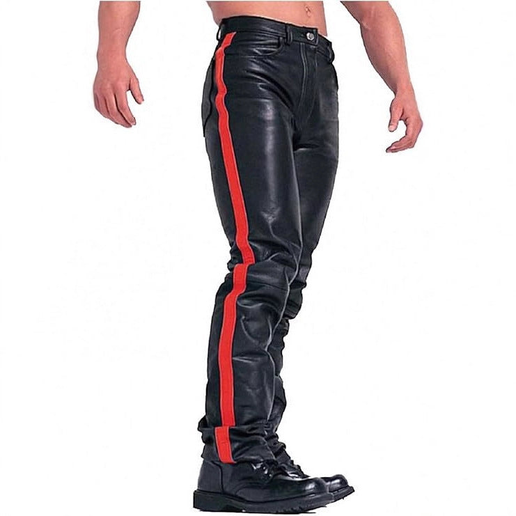 Trendy Nightclub Skinny Motorcycle Leather Pants