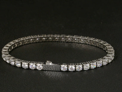 Zircon Tennis Bracelet for Women - Elegant Geometric Design