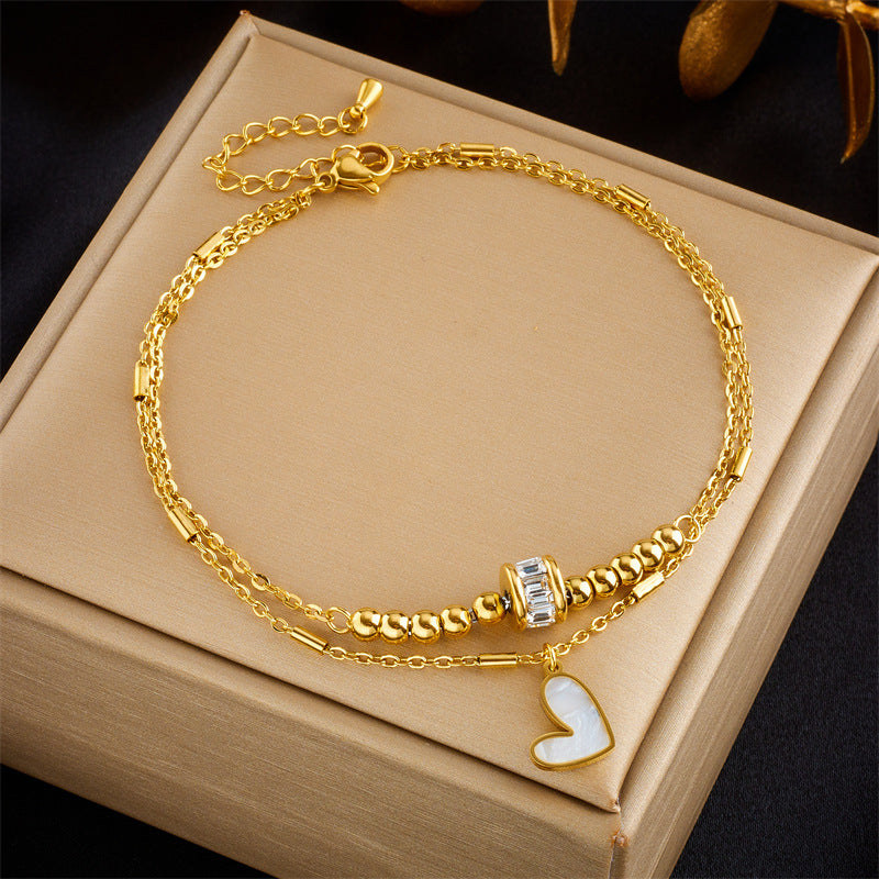 Boho Classic Love Heart Ankle Chain