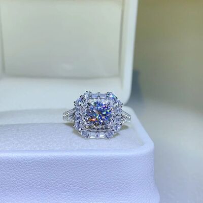 1 Carat Moissanite 925 Sterling Silver Wedding Ring