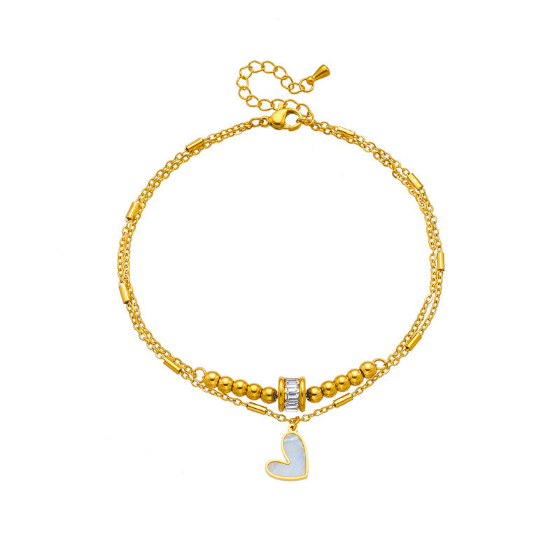 Boho Classic Love Heart Ankle Chain