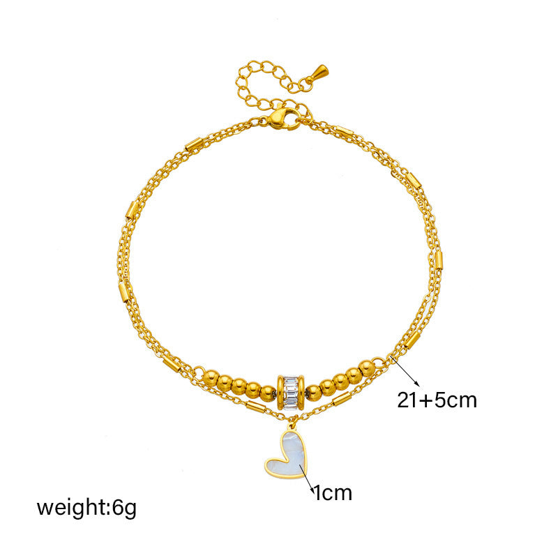 Boho Classic Love Heart Ankle Chain