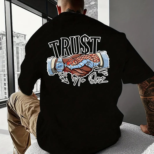 Trust No One Creative Printed Summer Casual T-shirt