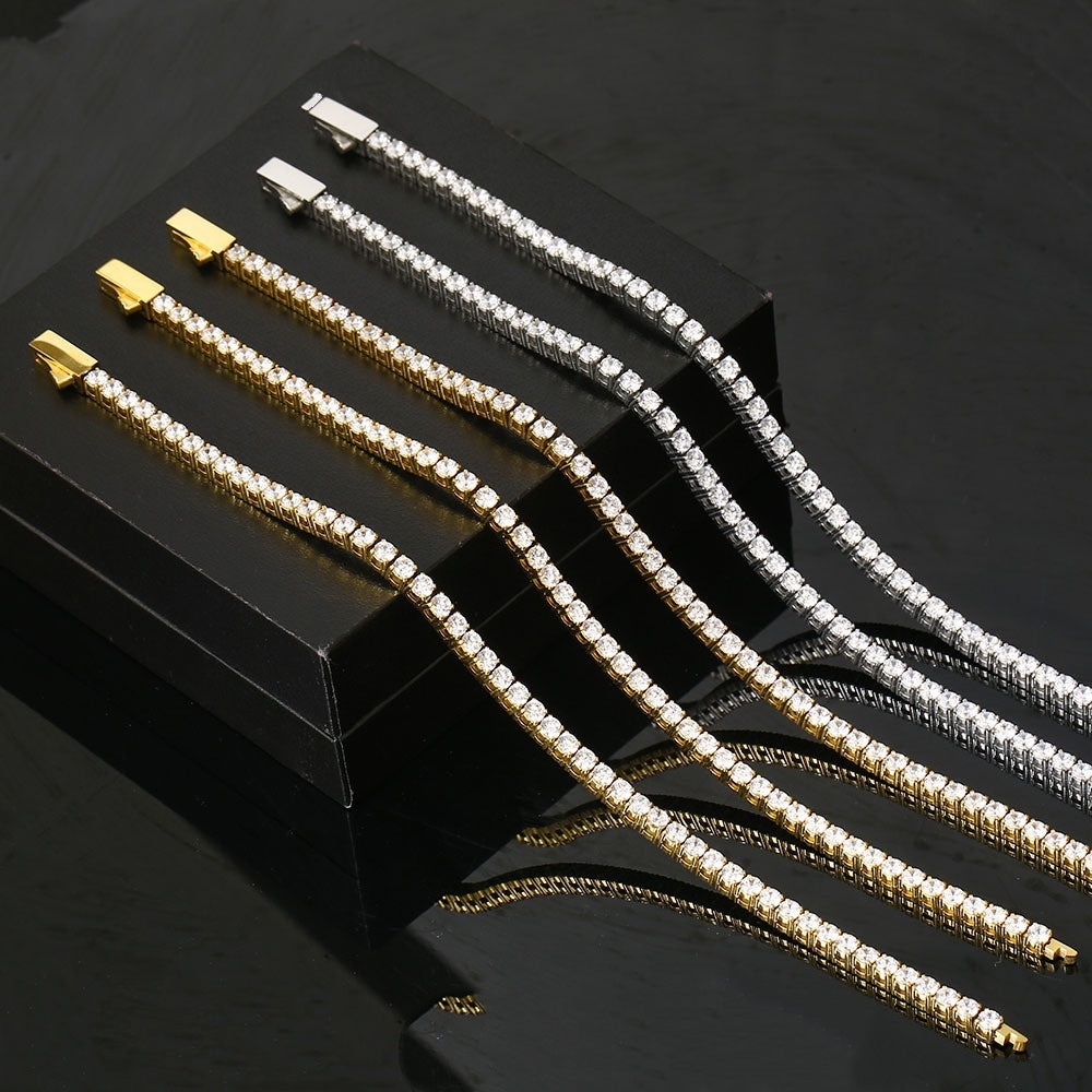 Zircon Tennis Bracelet for Women - Elegant Geometric Design