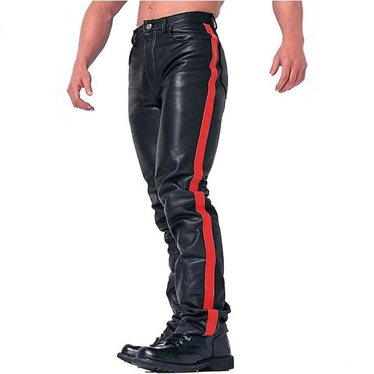 Trendy Nightclub Skinny Motorcycle Leather Pants