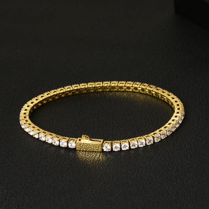 Zircon Tennis Bracelet for Women - Elegant Geometric Design