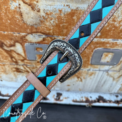 Wild West Leather Checkered Purse Strap