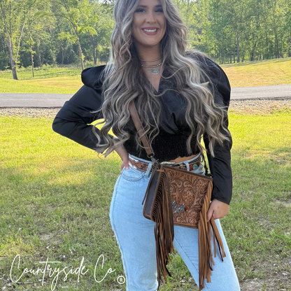 The Desert Duel Tooled Leather Purse by Countryside Co.