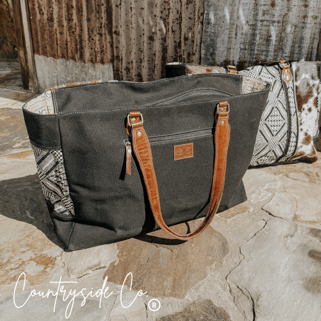 Charlene Cowhide Weekender Bag