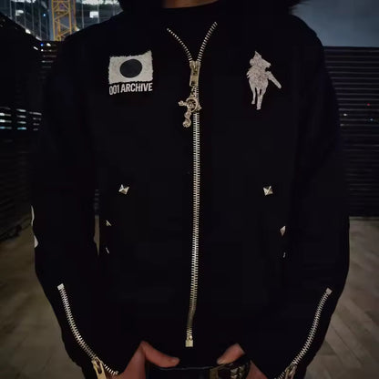 100 Archive Fur-Trim Zip-Up Jacket