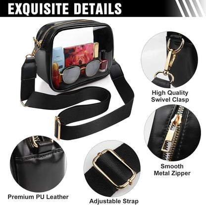 COROMAY Clear Purse for Women, Clear Bag Stadium Approved, Transparent Crossbody Bag