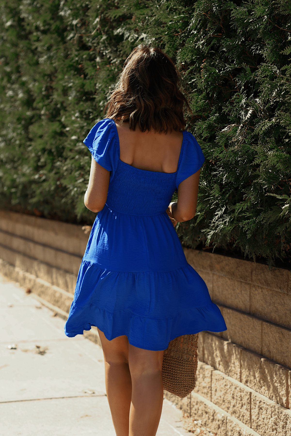 Ava' Sweetheart Blue Mini Dress – Elegant Fitted Party Dress