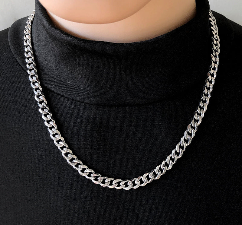 Men's Trendy High Street Jewelry Titanium Steel Necklace