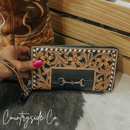 Bridle Belle Tooled Leather Wallet