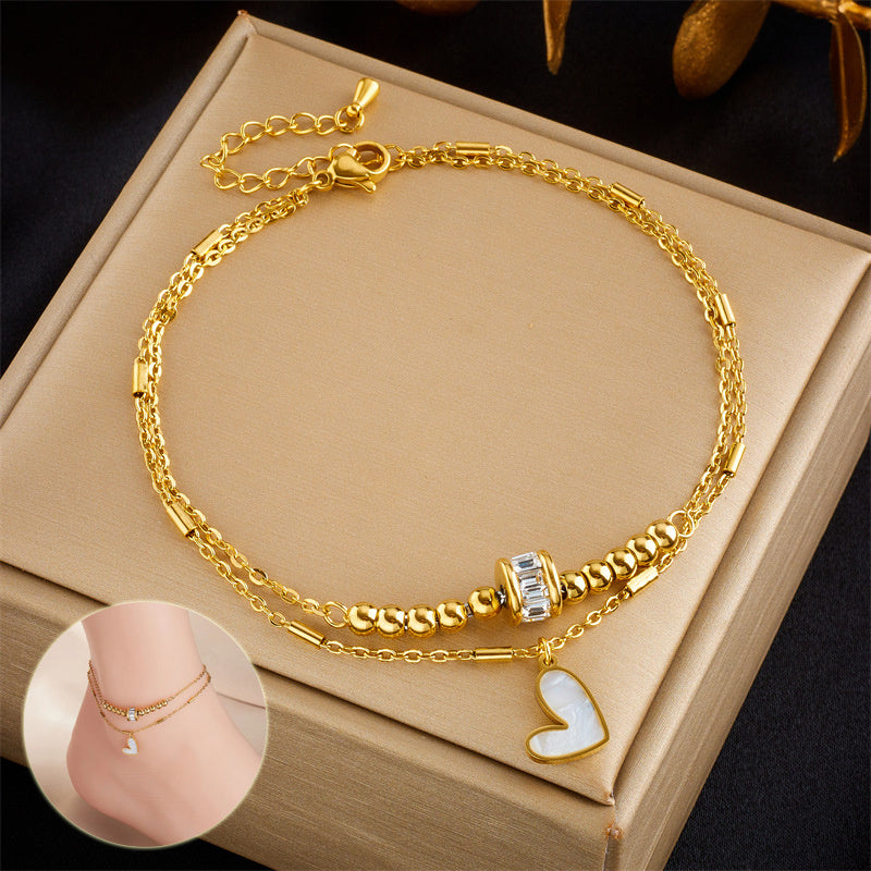Boho Classic Love Heart Ankle Chain