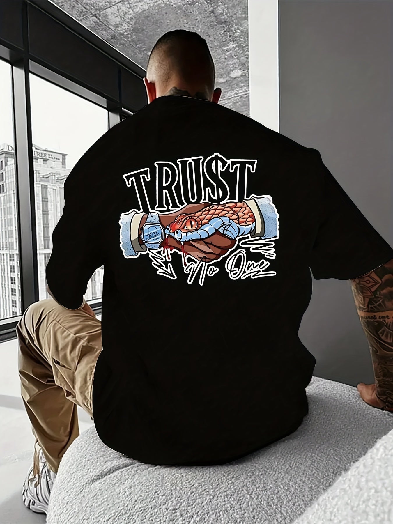 Trust No One Creative Printed Summer Casual T-shirt