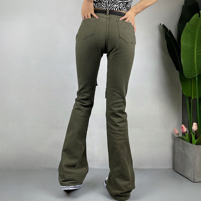 High Street Fried Street Straight Pants Cargo Pants Jeans