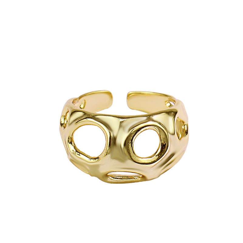 Geometric Curved Surface Index Finger Ring Trendy Street Jewelry