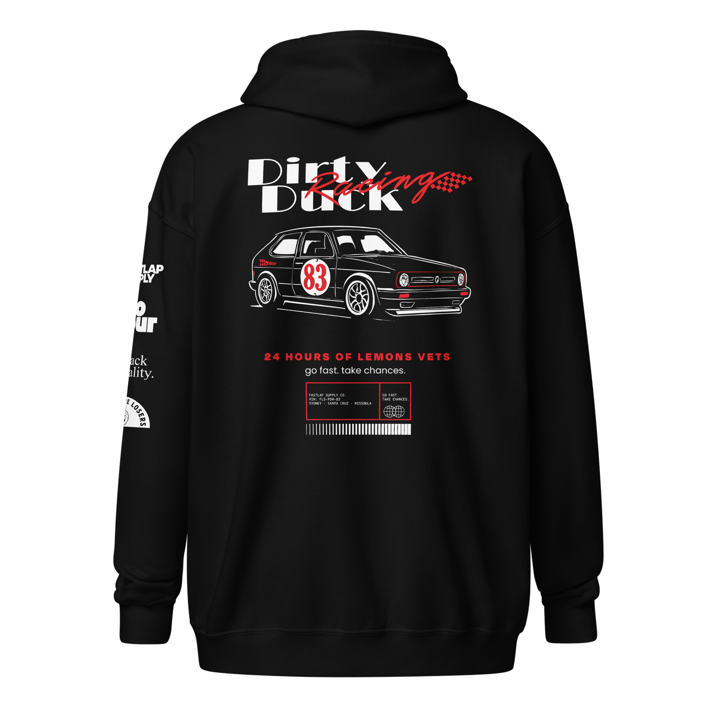 Dirty Duck Racing - Heavyweight Zip Hoodie